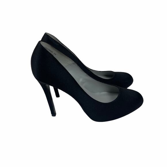 White by Vera Wang Satin Pumps VW370068 Black 6M - Picture 2 of 9